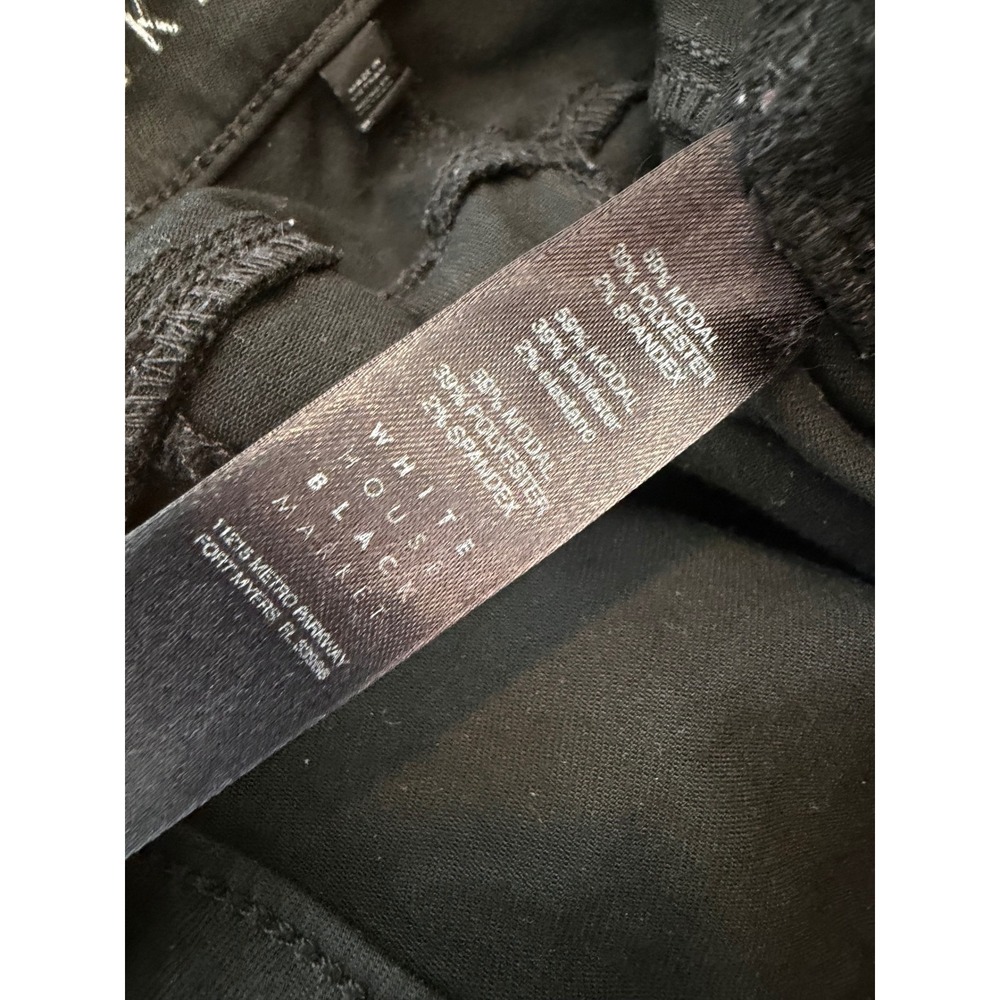 White House Black Market The Skinny Black Utility Zipper Pocket Pants Size 2 - Picture 4 of 7